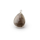 18x14mm Silver Bezel Chocolate Tourmaline Pear Pendant 1 Piece - Beadsofcambay.com