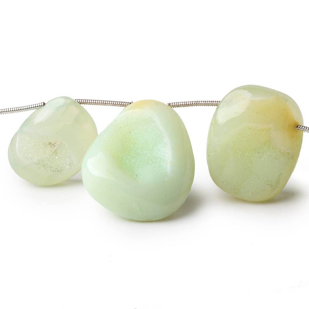 18x15-28x23mm Lime Sherbet Agate Drusy Freeform Beads 5 pcs - Beadsofcambay.com