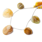 18x17-27x21mm Creme Brulee Yellow Agate Drusy Freeform Beads 5 pieces - Beadsofcambay.com