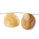 18x17-27x21mm Creme Brulee Yellow Agate Drusy Freeform Beads 5 pieces - Beadsofcambay.com