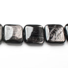 18x18mm Hypersthene plain pillow beads 16 inch 22 pieces AA - Beadsofcambay.com