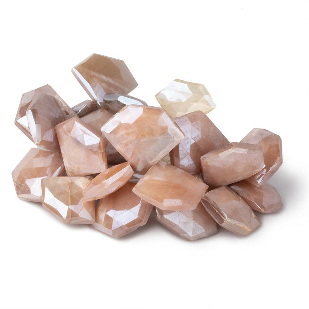 18x21-19x24mm Mystic Multi Color Moonstone Faceted Pentagonals 8 inch 28 beads - Beadsofcambay.com