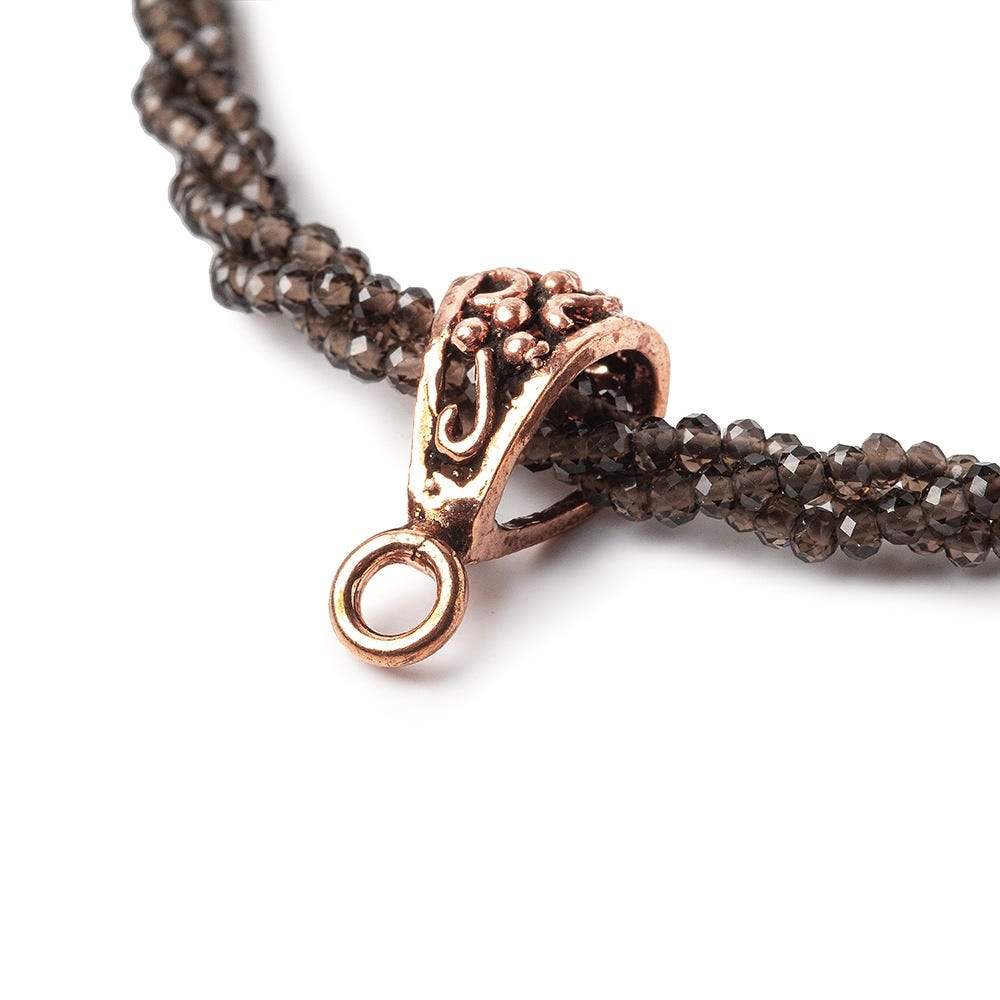 18x8x8mm Copper Bail Scroll Design Set of 4
