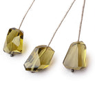 19-20mm Olive Green Quartz Faceted Nugget 1 Focal Bead - Beadsofcambay.com