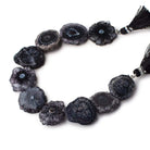 19-21mm Blue Black Solar Quartz Straight Drilled Slice Beads 8 inch 10 pieces - Beadsofcambay.com