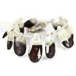 19-22mm Prehnite Beads Pear Briolette 8 inch 16 pieces - Beadsofcambay.com