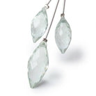 19-23mm Prasiolite Faceted Marquise Set of 3 Focal Beads - Beadsofcambay.com