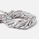 19-23mm Silver Straight Drill Biwa Freshwater Pearls 16 inch 19 Beads - Beadsofcambay.com