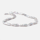 19-23mm Silver Straight Drill Biwa Freshwater Pearls 16 inch 19 Beads - Beadsofcambay.com