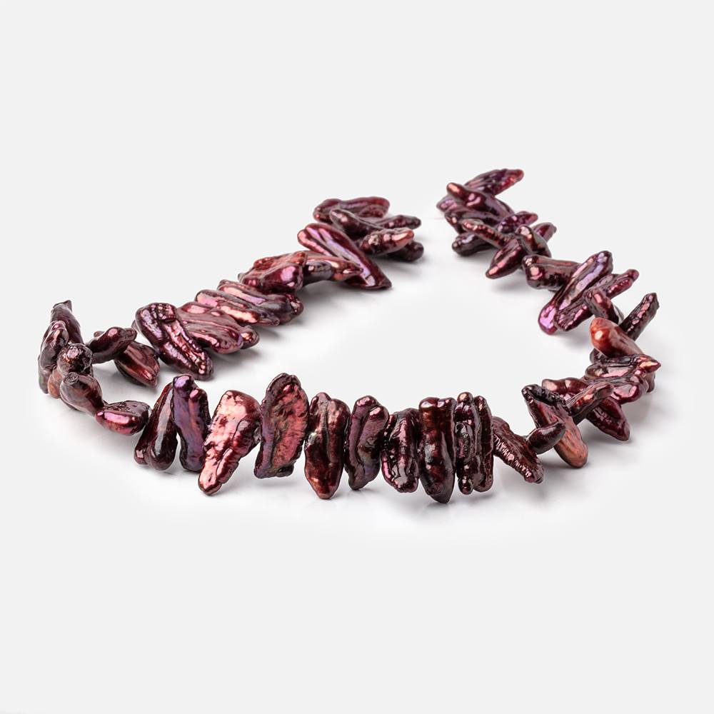 19-24mm Cherry Side Drill Biwa Freshwater Pearls 16 inch 48 beads - Beadsofcambay.com