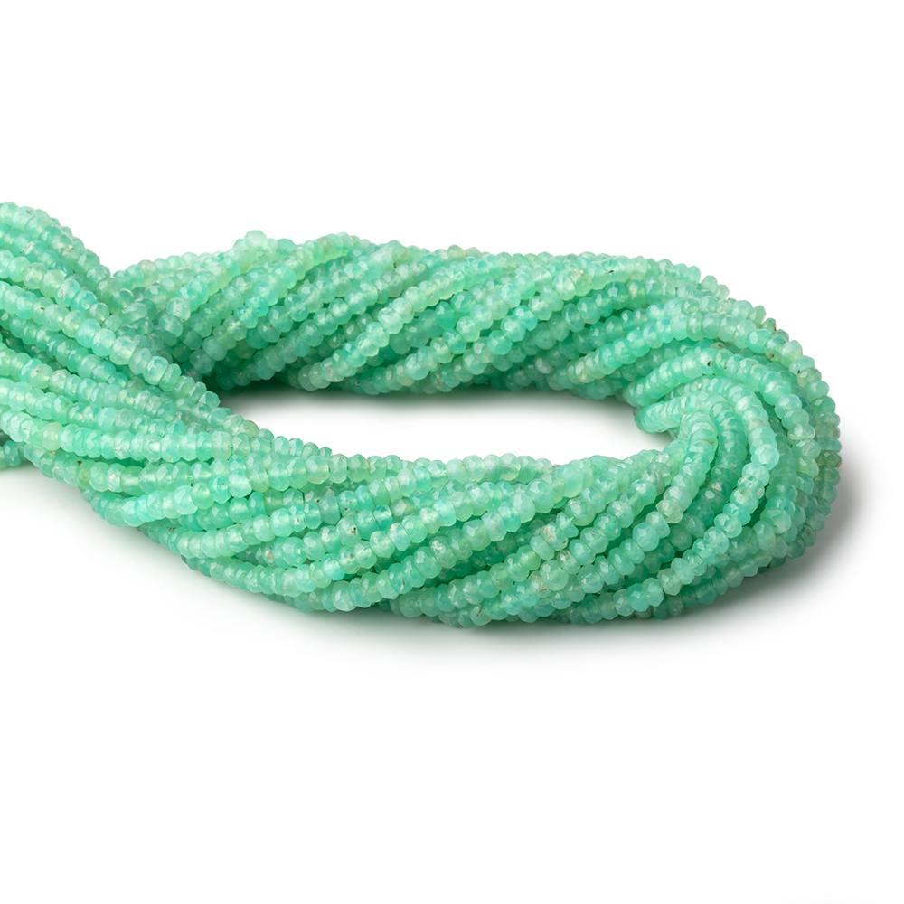 3.5mm Chrysoprase Faceted Rondelle Beads 13 inch 145 pieces AA View 2