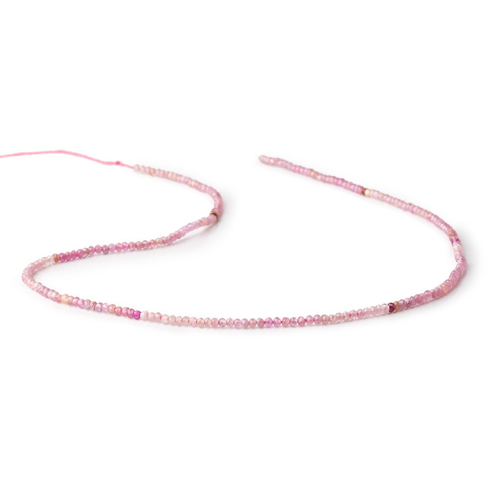 2mm Shaded Ruby micro faceted round beads 13 inch 170 pieces - BeadsofCambay.com