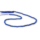 3mm Lapis Lazuli micro faceted round beads 13 inch 110 pieces - BeadsoCambay.com