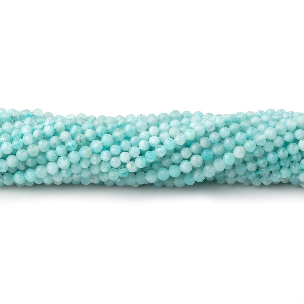 2mm Amazonite microfaceted round beads 13 inch 175 pieces AA - BeadsofCambay.com