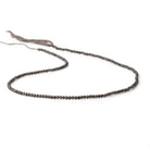 BeadsofCambay 2mm Dark Platinum Grey Moonstone Micro Faceted round beads 13 inch 175 pieces A