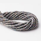 5-6mm Pistachio Silver Off Round 2.5mm Large Hole Pearls 95 Beads - BeadsofCambay.com
