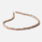 5-6mm Golden Beige Off Round 2.5mm Large Hole Pearls 95 Beads - BeadsofCambay.com