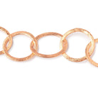 19mm and 22x18mm Copper Brushed Round & Oval Link Chain - Beadsofcambay.com