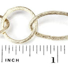 19mm and 27x16mm 14kt Gold plated Brushed Round & Marquise Link Chain by the foot - Beadsofcambay.com