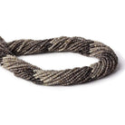 1.9mm Multi Grey Brown Sapphire Micro Faceted rounds 13 inch 200 beads - Beadsofcambay.com