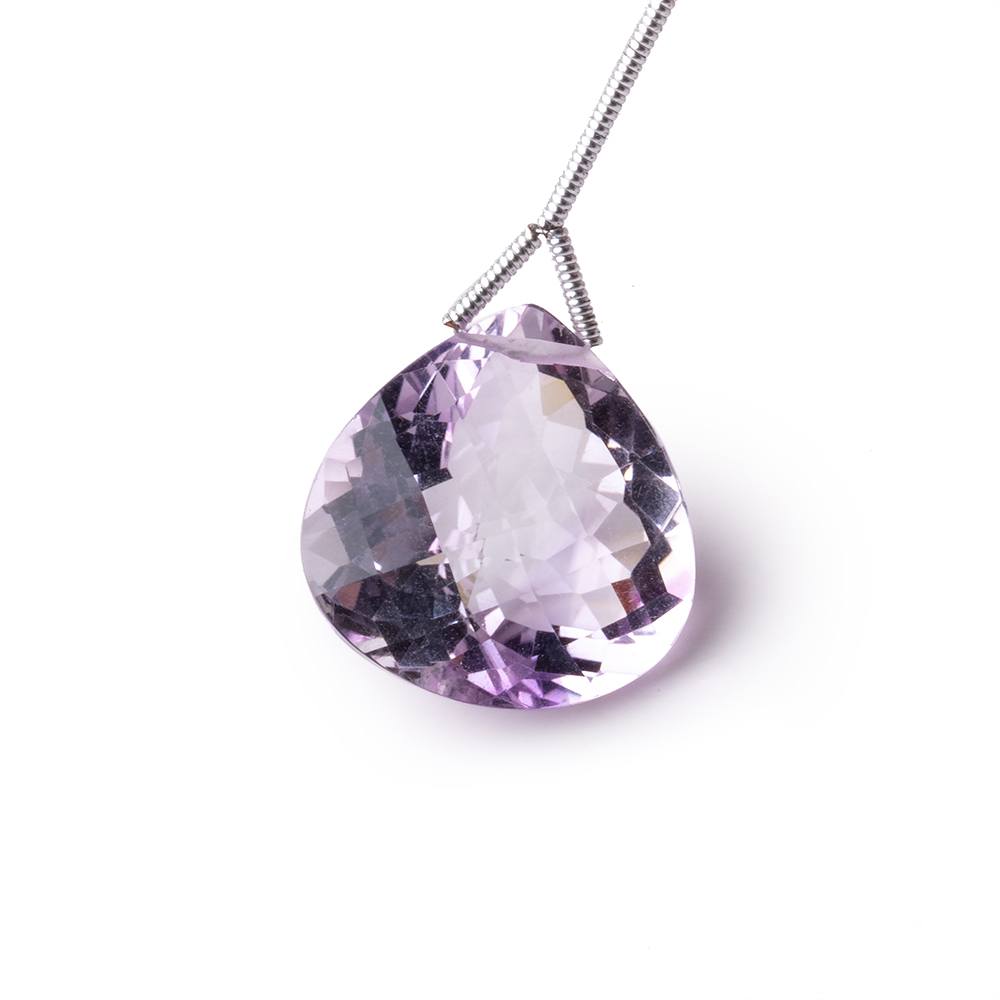 19mm Pink Amethyst Faceted Heart Focal 1 Bead AAA - Beadsofcambay.com
