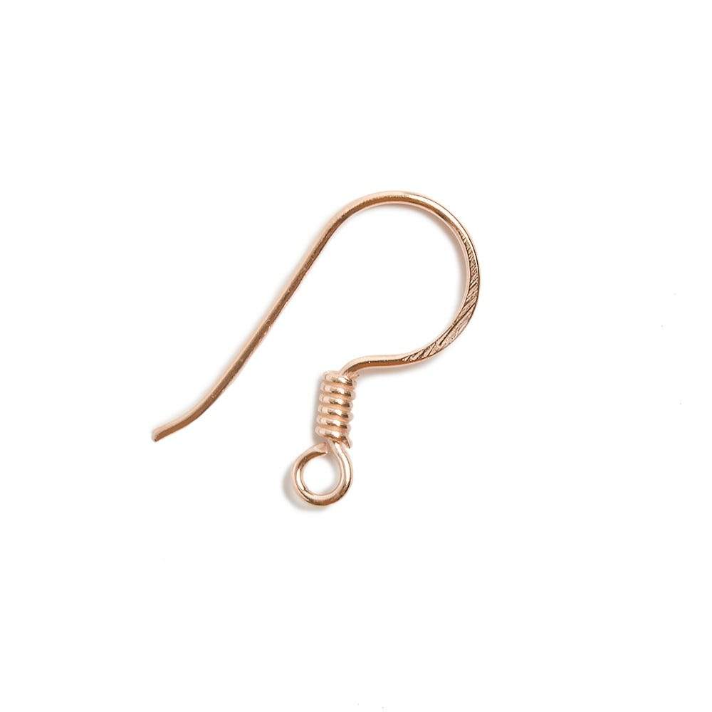 19mm Rose Gold Earwire Wire Wrapped 10 Pieces - Beadsofcambay.com