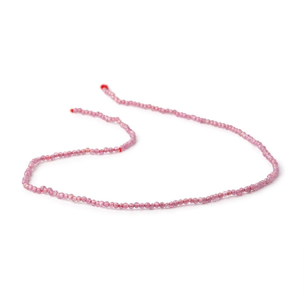 1.9mm Ruby Micro Faceted Rondelle Beads 12.5 inch 230 pieces A - Beadsofcambay.com