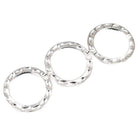 19mm Sterling Silver plated Copper Hammered Circle Bead 3 pieces*DISCONTINUED* - Beadsofcambay.com