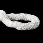 1.9mm White Zircon Micro Faceted Rondelles 12.5 inch 196 beads - Beadsofcambay.com