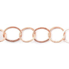 19mm&22x18mm Rose Gold Plated Brushed Round & Oval Link Chain by the foot - Beadsofcambay.com