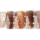 19x10-22x12mm Rutilated Quartz Double Drilled Faceted Rectangles 7 inch 15 beads AA - Beadsofcambay.com