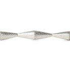 19x10mm Sterling Silver Plated Copper Brushed Cone 8 inch 12 pcs - Beadsofcambay.com