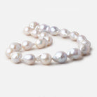 19x13-21x15mm White Ultra Baroque Freshwater Pearls 15.5 inch 21 pieces - Beadsofcambay.com