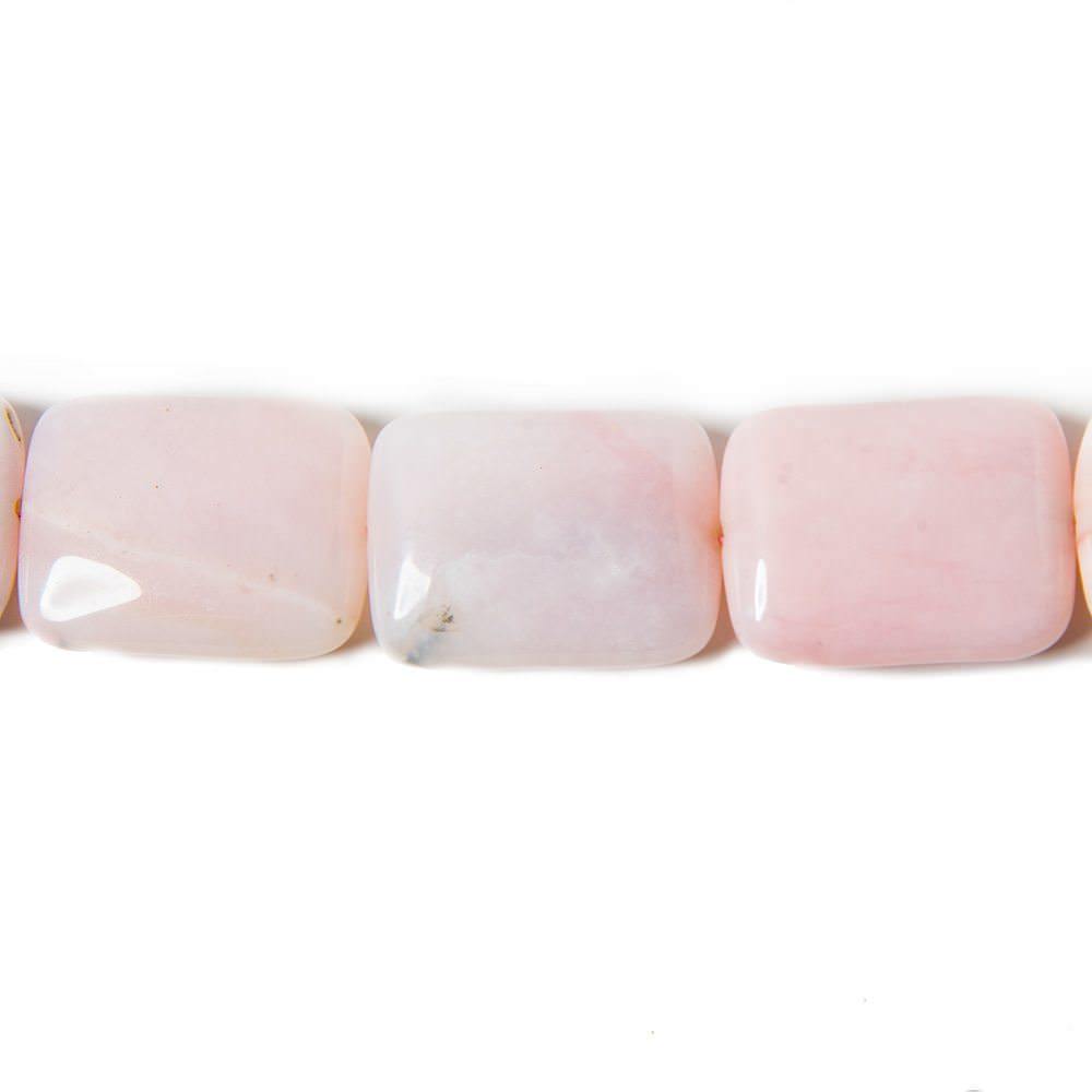 19x14-20x15mm Dendritic Pink Peruvian Opal plain rectangle 11.75 in 15 beads - Beadsofcambay.com