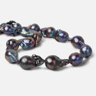 19x14-26x14mm Peacock Ultra Baroque Freshwater Pearl 16 inch 16 pieces A - Beadsofcambay.com
