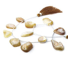 19x14-31x17mm Caramel Brown Agate Drusy Freeform Beads 11 pieces - Beadsofcambay.com