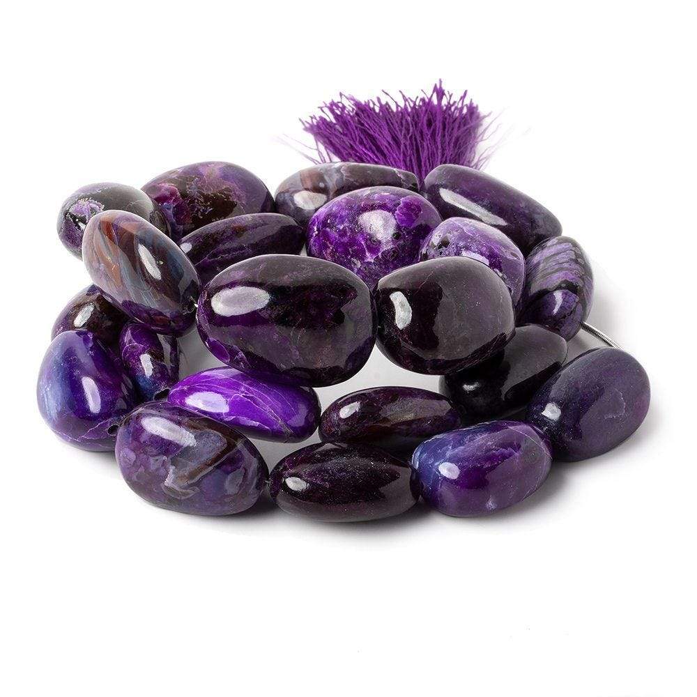 19x15-27x17mm Sugilite Plain Nuggets 19 inch 21 beads AAA - Beadsofcambay.com