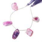 19x16-30x14mm Cotton Candy Purple Agate Drusy Freeform Beads 5 pieces - Beadsofcambay.com