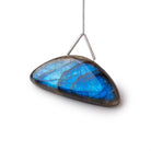 19x40x8mm Labradorite Plain Half Moon Pendant 1 AAA Focal - Beadsofcambay.com