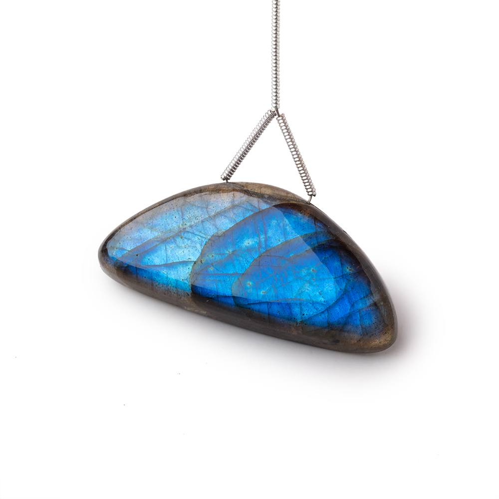 19x40x8mm Labradorite Plain Half Moon Pendant 1 AAA Focal - Beadsofcambay.com