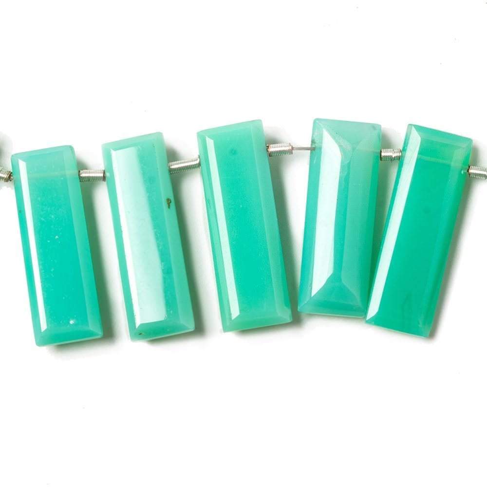 19x7mm Green Onyx Faceted Emerald Cut Beads 8 inch 21 pieces - Beadsofcambay.com
