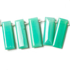 19x7mm Green Onyx Faceted Emerald Cut Beads 8 inch 21 pieces - Beadsofcambay.com