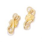 19x9mm Vermeil S Hook with a Dogwood Flower 1 piece - Beadsofcambay.com