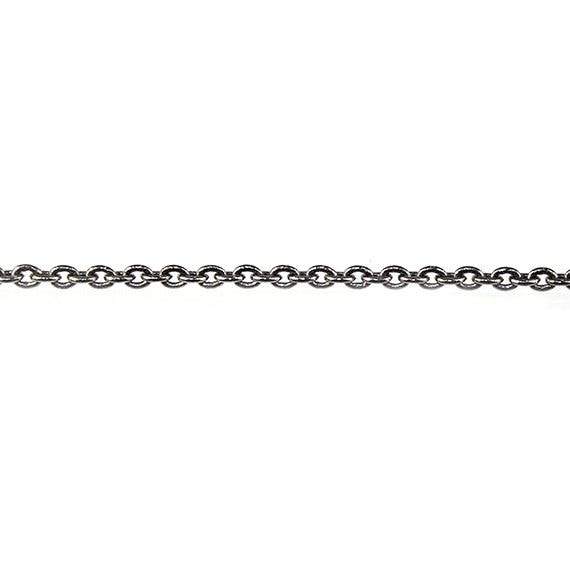 1mm Black Gold plated Link Chain by the Foot - Beadsofcambay.com