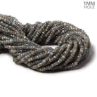 1mm hole Labradorite Faceted Rondelles 3.5-4mm dia. 13.5 inch 127 beads - Beadsofcambay.com