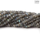 1mm hole Labradorite Faceted Rondelles 3.5-4mm dia. 13.5 inch 127 beads - Beadsofcambay.com