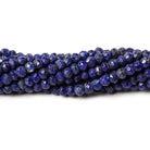 1mm hole Lapis Lazuli Faceted Rondelles 3.5-4mm dia. 122 beads - Beadsofcambay.com