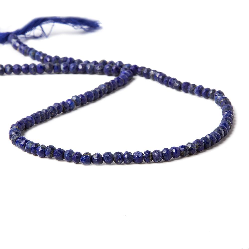 1mm hole Lapis Lazuli Faceted Rondelles 3.5-4mm dia. 122 beads - Beadsofcambay.com