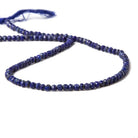 1mm hole Lapis Lazuli Faceted Rondelles 3.5-4mm dia. 122 beads - Beadsofcambay.com