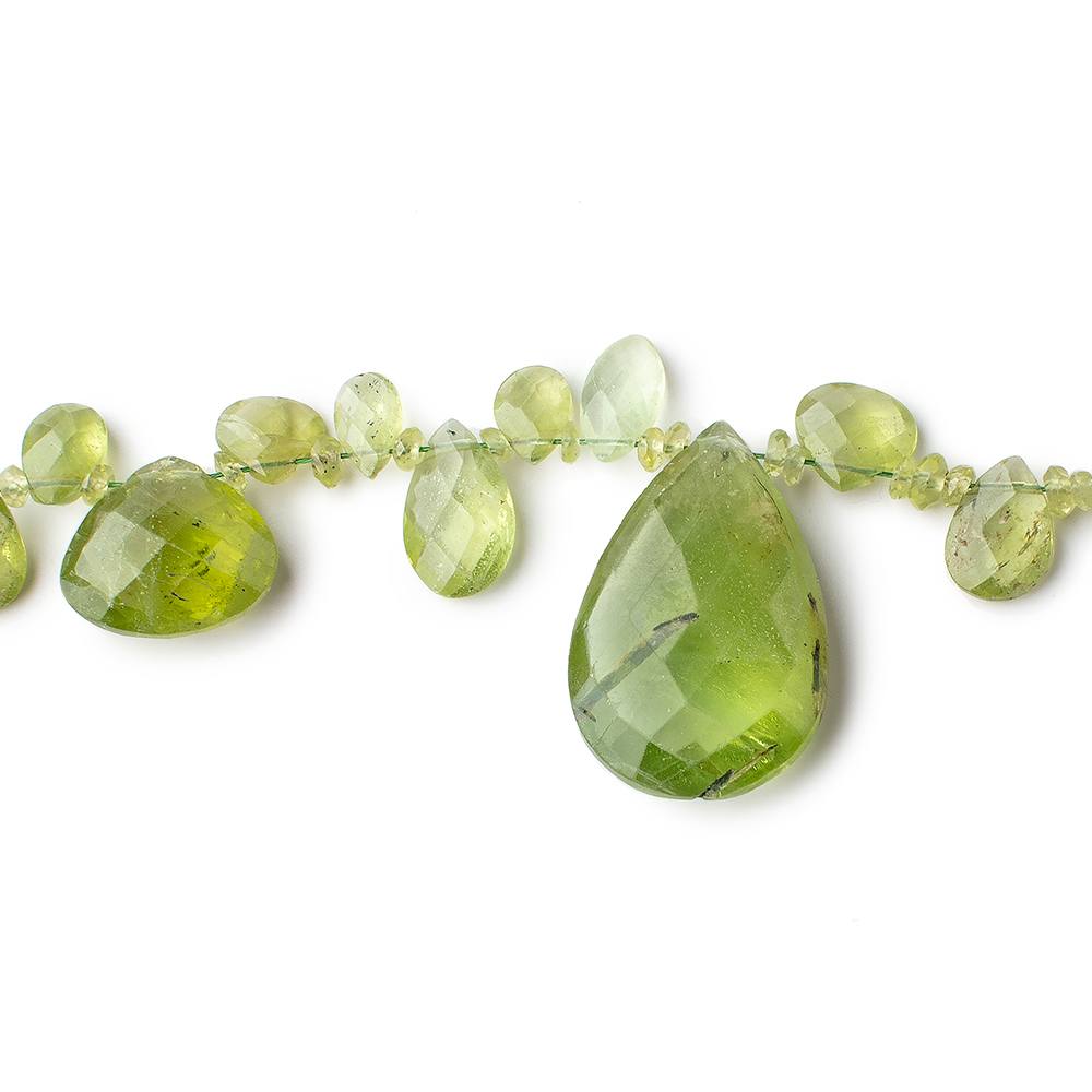 2-23x15mm Peridot Multiple Shape Beads 16 inch 153 pieces - Beadsofcambay.com